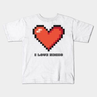 I Love Necho Pixel Art Kids T-Shirt